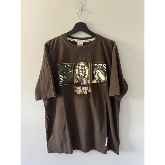 Ecko Unltd. Other - 2000s Ecko Unlimited Mocha Brown T Shirt Large Y2K Grunge Skater